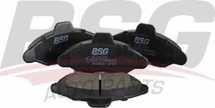 BSG BSG 30-202-010 - Тормозные колодки, дисковые, комплект www.autospares.lv