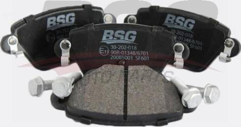 BSG BSG 30-202-018 - Brake Pad Set, disc brake www.autospares.lv