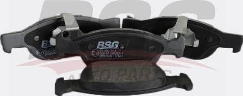 BSG BSG 25-202-001 - Тормозные колодки, дисковые, комплект www.autospares.lv