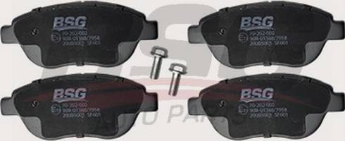 BSG BSG 70-202-002 - Тормозные колодки, дисковые, комплект www.autospares.lv