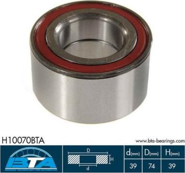 BTA H10070BTA - Wheel hub, bearing Kit www.autospares.lv