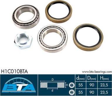 BTA H1C010BTA - Riteņa rumbas gultņa komplekts www.autospares.lv