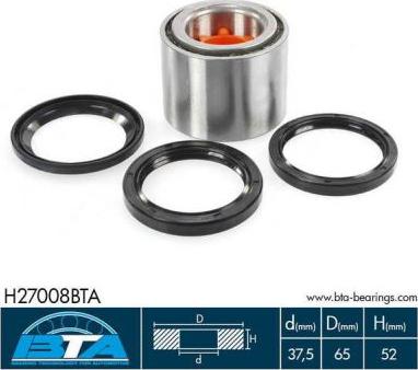 BTA H27008BTA - Подшипник ступицы колеса, комплект www.autospares.lv