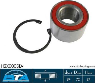 BTA H2X000BTA - Подшипник ступицы колеса, комплект www.autospares.lv