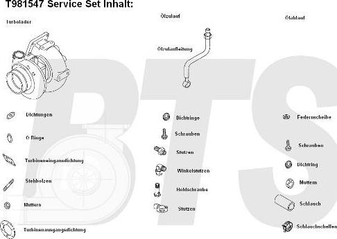 BTS Turbo T981547 - Kompresors, Turbopūte autospares.lv