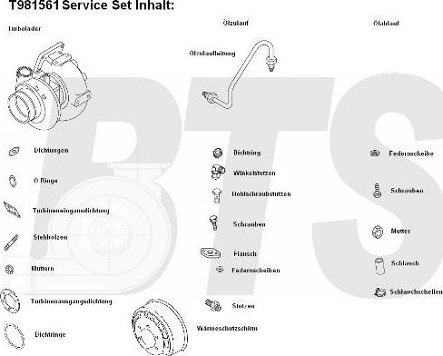 BTS Turbo T981561 - Kompresors, Turbopūte autospares.lv