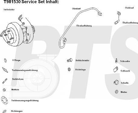 BTS Turbo T981530 - Kompresors, Turbopūte www.autospares.lv