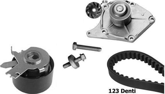 BUGATTI KBU10011B - Water Pump & Timing Belt Set www.autospares.lv