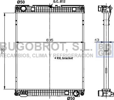 BUGOBROT 40-MN0010 - Radiator, engine cooling www.autospares.lv