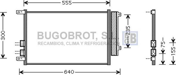 BUGOBROT 62-AL5088 - Kondensators, Gaisa kond. sistēma www.autospares.lv