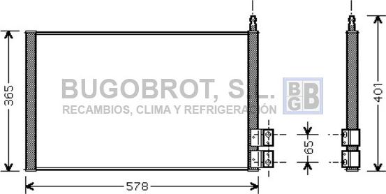 BUGOBROT 62-FD5328 - Kondensators, Gaisa kond. sistēma autospares.lv