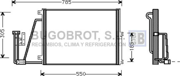 BUGOBROT 62-OL5265 - Kondensators, Gaisa kond. sistēma autospares.lv