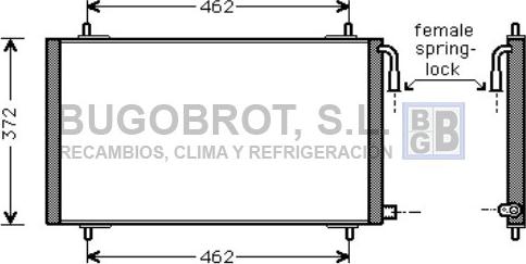 BUGOBROT 62-PE5191 - Kondensators, Gaisa kond. sistēma www.autospares.lv