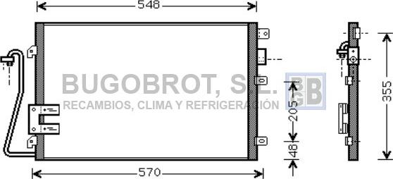 BUGOBROT 62-RT5275 - Kondensators, Gaisa kond. sistēma www.autospares.lv