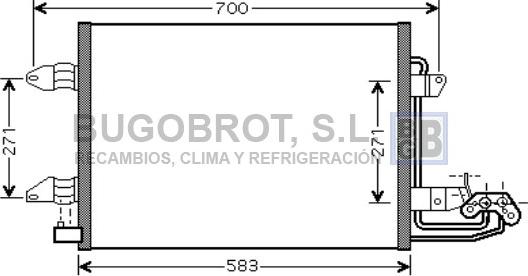 BUGOBROT 62-VW5211 - Kondensators, Gaisa kond. sistēma autospares.lv