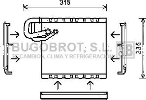 BUGOBROT 70-MSV550 - Evaporator, air conditioning www.autospares.lv