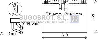 BUGOBROT 70-SBV072 - Iztvaikotājs, Gaisa kondicionēšanas sistēma www.autospares.lv