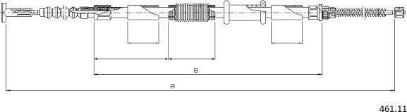 Cabor 461.11 - Trose, Stāvbremžu sistēma www.autospares.lv