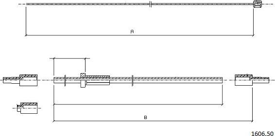 Cabor 1606.50 - Motora pārsega slēdzenes trose www.autospares.lv