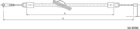 Cabor 10.9590 - Trose, Stāvbremžu sistēma autospares.lv