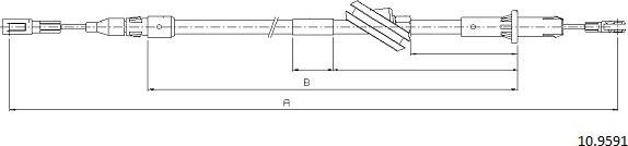 Cabor 10.9591 - Trose, Stāvbremžu sistēma autospares.lv