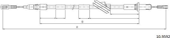 Cabor 10.9592 - Trose, Stāvbremžu sistēma autospares.lv