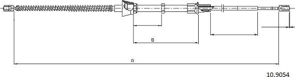 Cabor 10.9054 - Trose, Stāvbremžu sistēma www.autospares.lv