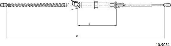 Cabor 10.9034 - Trose, Stāvbremžu sistēma www.autospares.lv