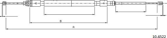 Cabor 10.4522 - Trose, Stāvbremžu sistēma www.autospares.lv