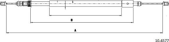 Cabor 10.4577 - Trose, Stāvbremžu sistēma autospares.lv