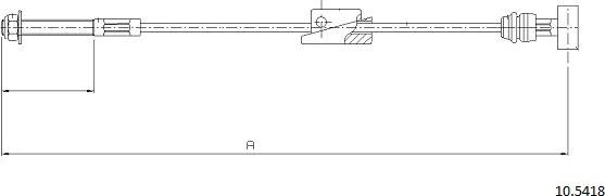 Cabor 10.5418 - Trose, Stāvbremžu sistēma www.autospares.lv