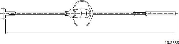 Cabor 10.5338 - Trose, Stāvbremžu sistēma www.autospares.lv