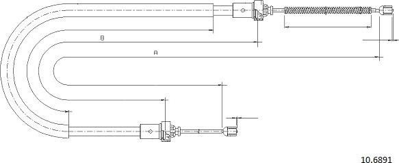 Cabor 10.6891 - Trose, Stāvbremžu sistēma autospares.lv