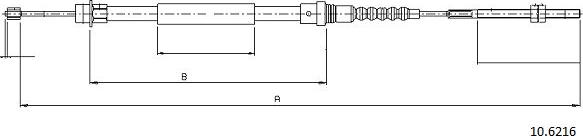 Cabor 10.6216 - Trose, Stāvbremžu sistēma www.autospares.lv