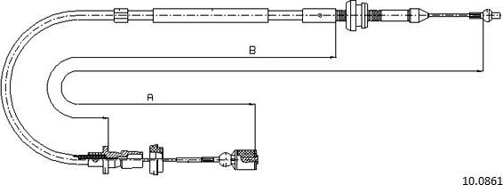 Cabor 10.0861 - Akseleratora trose autospares.lv