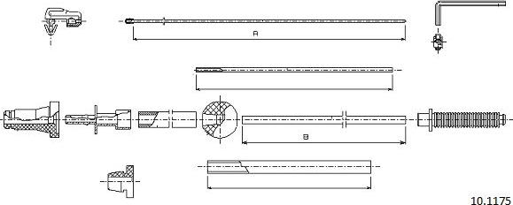 Cabor 10.1175 - Akseleratora trose www.autospares.lv