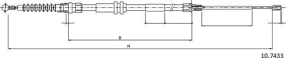 Cabor 10.7433 - Trose, Stāvbremžu sistēma autospares.lv