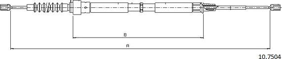 Cabor 10.7504 - Trose, Stāvbremžu sistēma www.autospares.lv