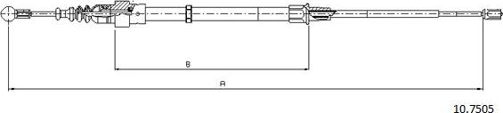 Cabor 10.7505 - Trose, Stāvbremžu sistēma autospares.lv