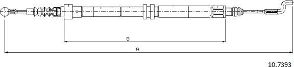 Cabor 10.7393 - Тросик, cтояночный тормоз www.autospares.lv