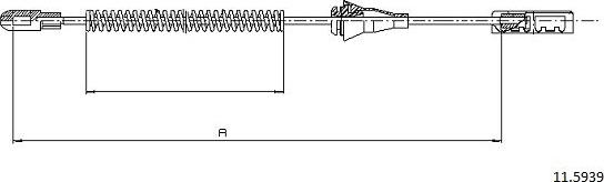 Cabor 11.5939 - Trose, Stāvbremžu sistēma www.autospares.lv