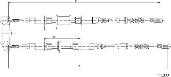 Cabor 11.585 - Trose, Stāvbremžu sistēma www.autospares.lv