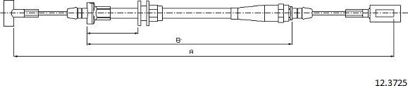 Cabor 12.3725 - Trose, Stāvbremžu sistēma www.autospares.lv