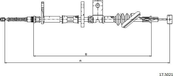 Cabor 17.5021 - Trose, Stāvbremžu sistēma autospares.lv