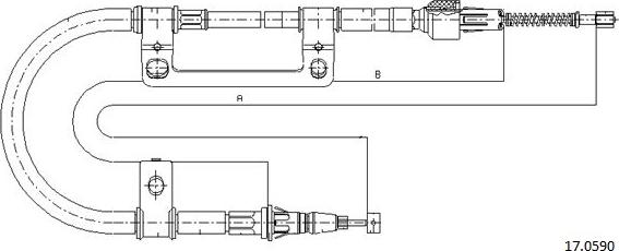 Cabor 17.0590 - Cable, parking brake www.autospares.lv