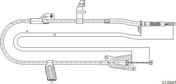 Cabor 17.0247 - Trose, Stāvbremžu sistēma www.autospares.lv