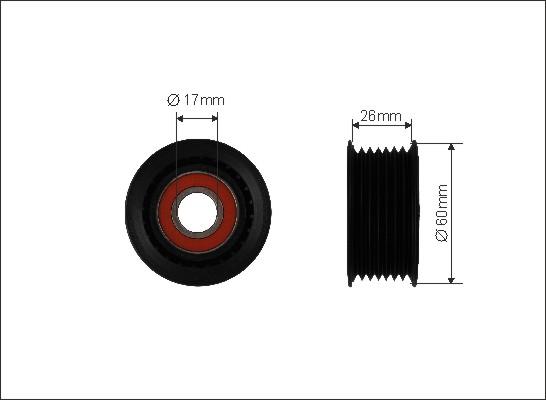 Caffaro 495-40 - Ролик, поликлиновый ремень www.autospares.lv