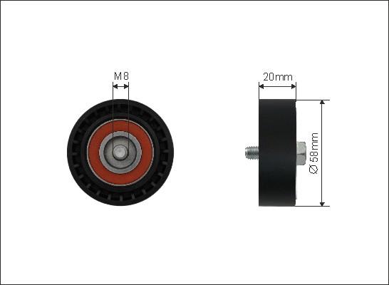 Caffaro 435-00 - Pulley, v-ribbed belt www.autospares.lv