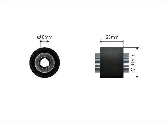 Caffaro 500492 - Направляющий ролик, зубчатый ремень ГРМ www.autospares.lv