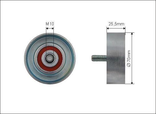 Caffaro 500451 - Ролик, поликлиновый ремень www.autospares.lv